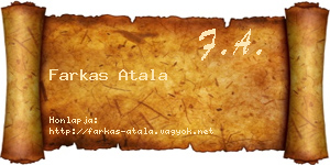 Farkas Atala névjegykártya